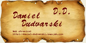 Daniel Dudvarski vizit kartica